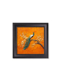 Peacocks In Saffron Garden - Black Hurstwood Square Frame - Blythe Living