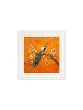 Peacocks In Saffron Garden - Cream Hurstwood Square Frame - Blythe Living