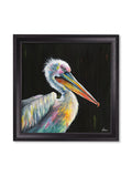 Pelican Print 'Pierre' by Amy Ansell - Black Square Frame