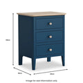Marlow Navy Bedside Table - Blythe Living