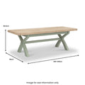 Salcombe Cross Leg Extending Dining Table - Sage - Blythe Living