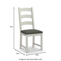 Salcombe Ladder Back Dining Chair - Stone Grey/ Charcoal - Blythe Living