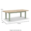 Salcombe Large Extending Dining Table - Sage - Blythe Living
