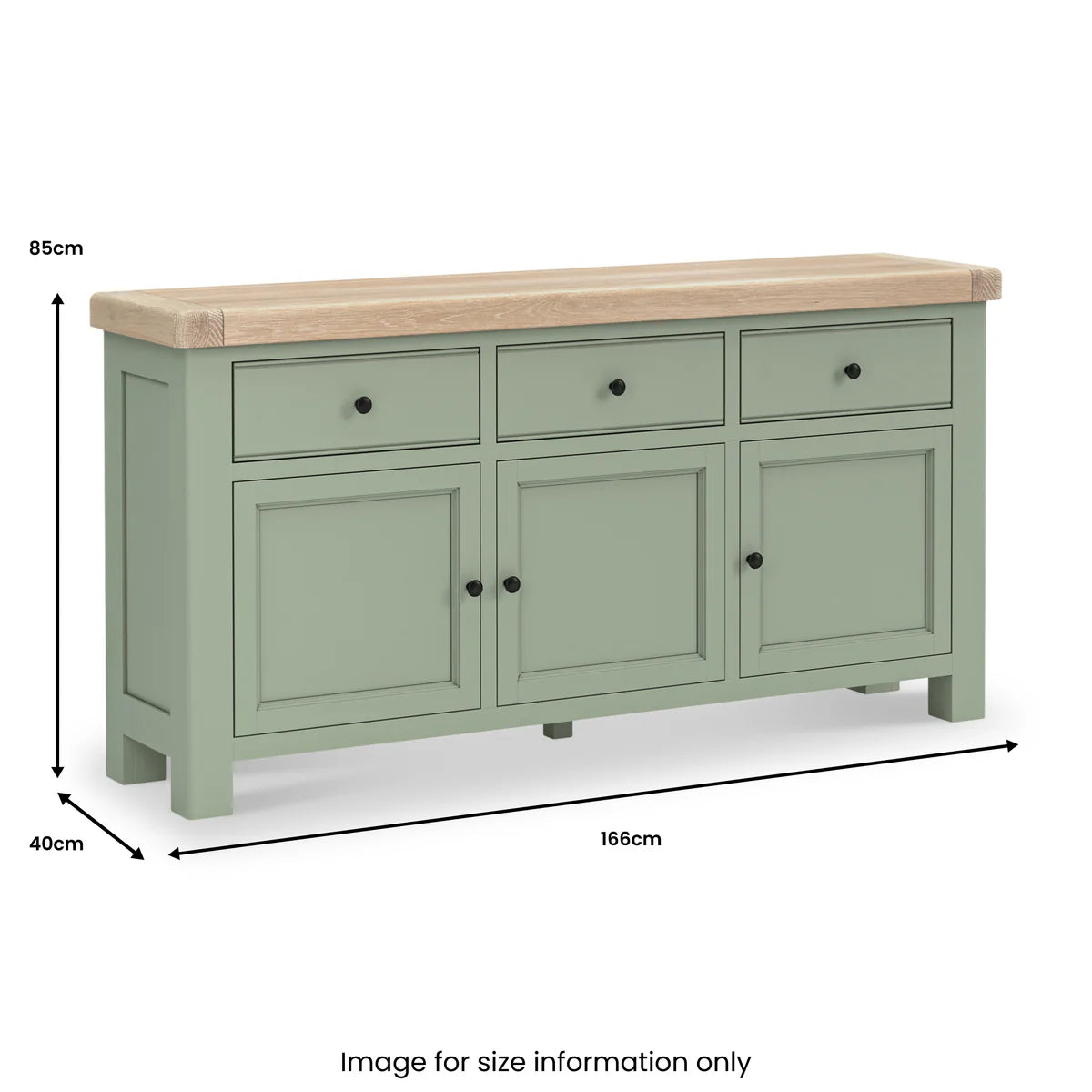 Salcombe Large Sideboard - Sage - Blythe Living