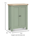 Salcombe 2 Door Shoe Storage Cupboard - Sage - Blythe Living
