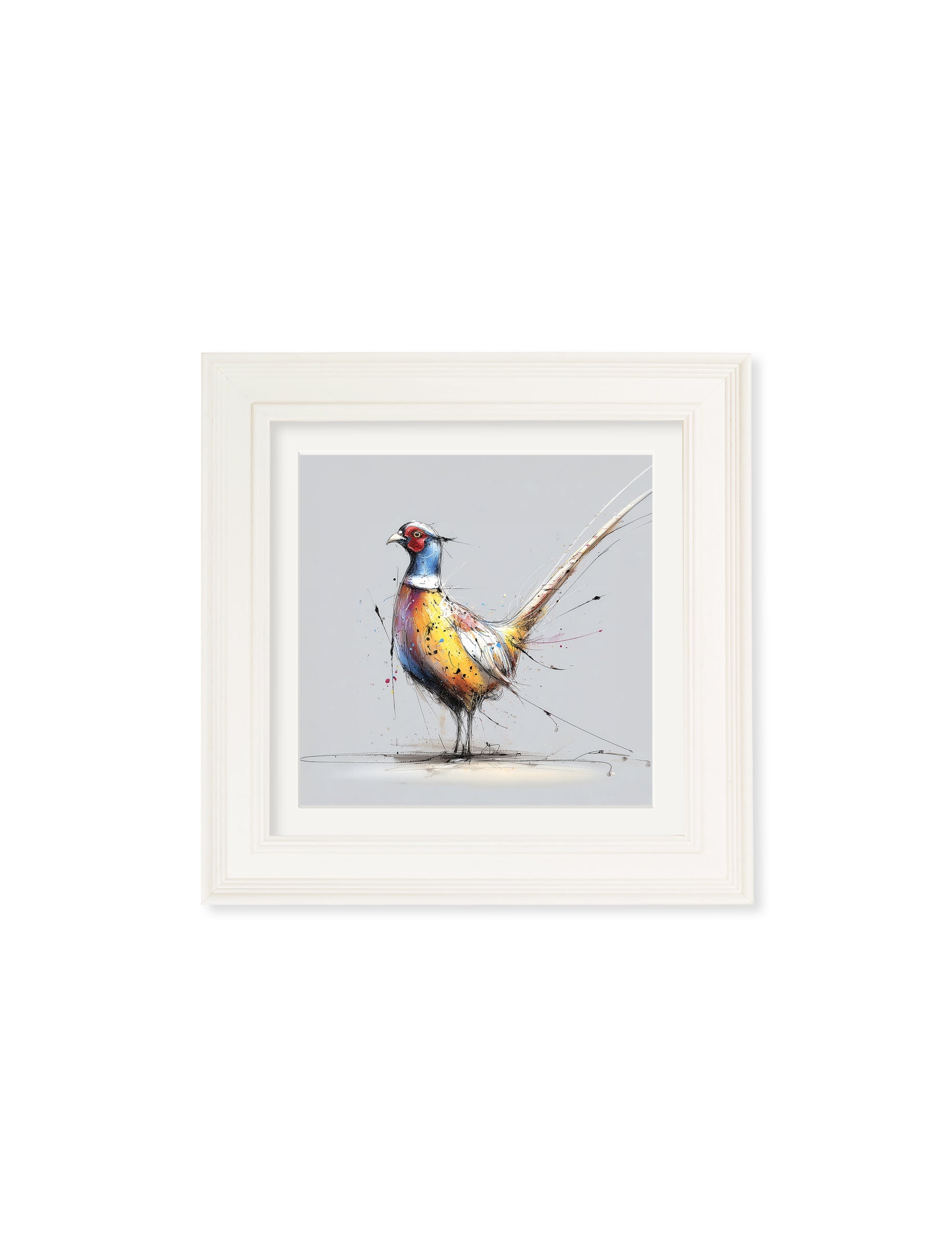Plump Pheasant Cosy Sketch - Cream Hurstwood Square Frame - Blythe Living