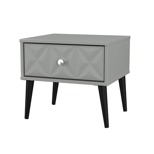 Pixel 1 Drawer Bedside Cabinet with Legs in Dusk Grey Colour