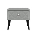 Pixel 1 Drawer Bedside Cabinet with Legs in Dusk Grey for Sale