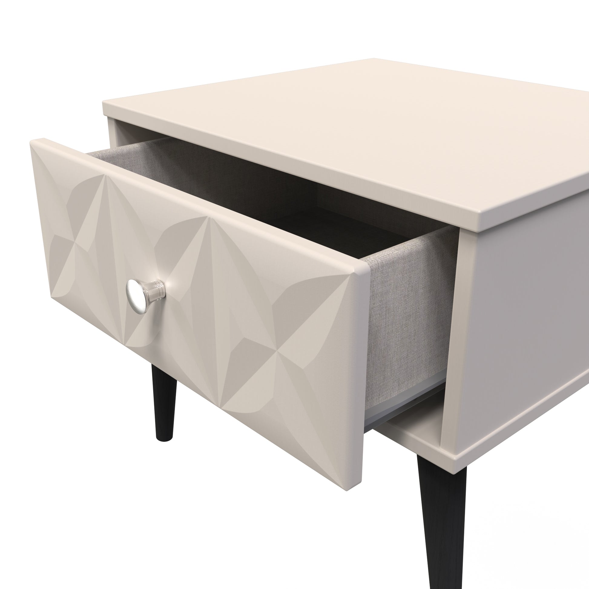 Pixel 1 Drawer Bedside Cabinet with Legs in Kashmir Matt Colour