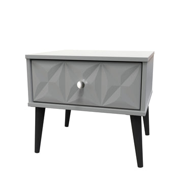 Pixel 1 Drawer Bedside Cabinet with Legs in Shadow Matt Colour