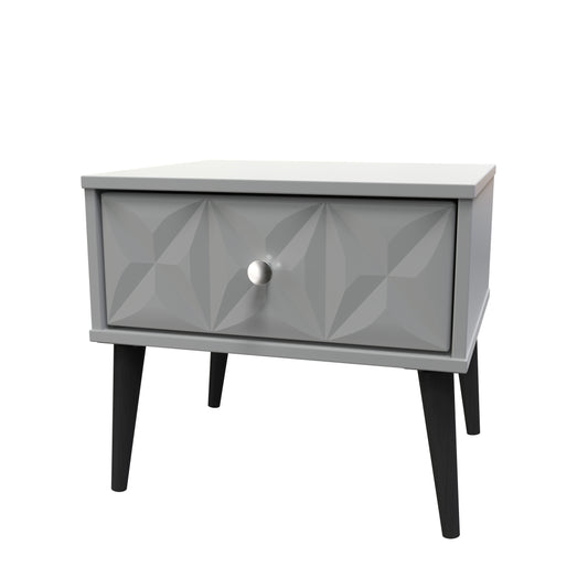 Pixel 1 Drawer Bedside Cabinet with Legs in Shadow Matt Colour