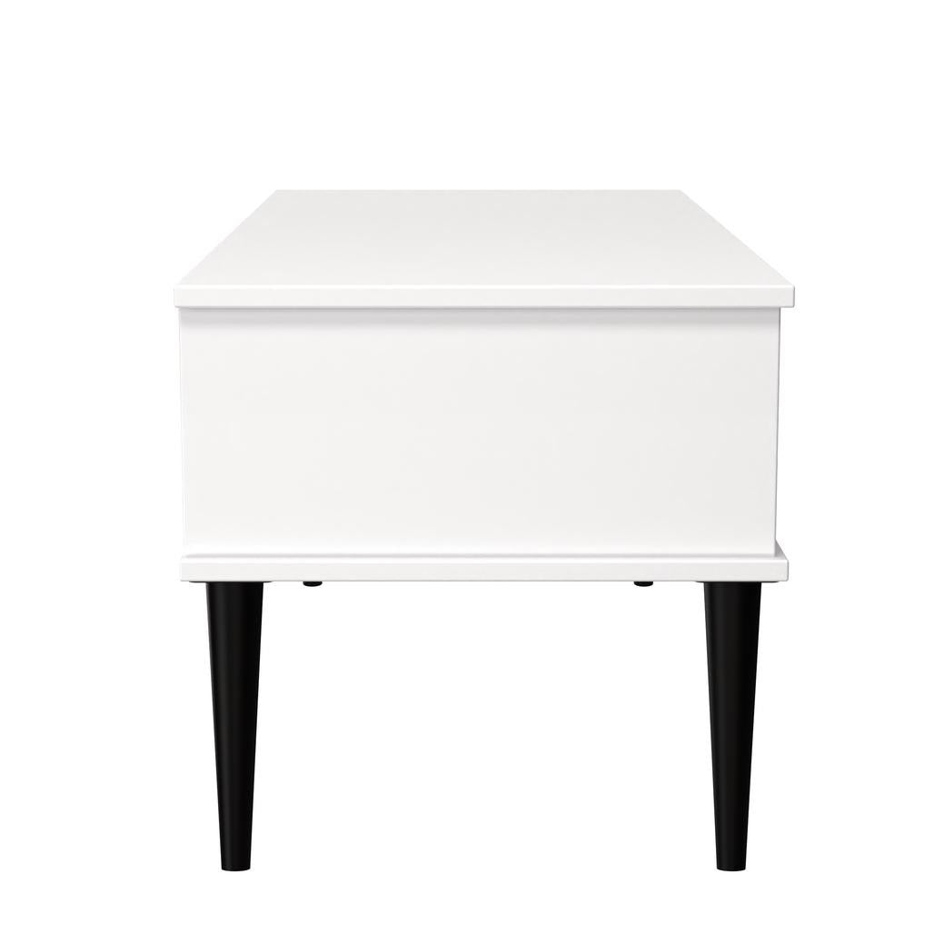 Pixel 1 Drawer Coffee Table in Deep Black and White Matt