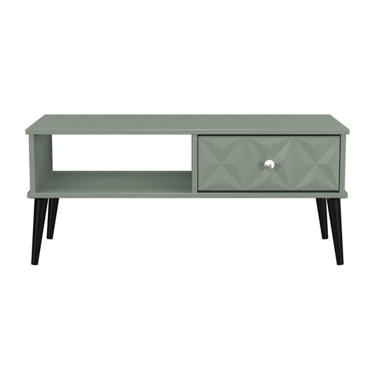 Pixel 1 Drawer Coffee Table in Reed Green