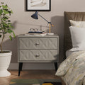Pixel 2 Drawer Bedside Cabinet in Dusk Grey 