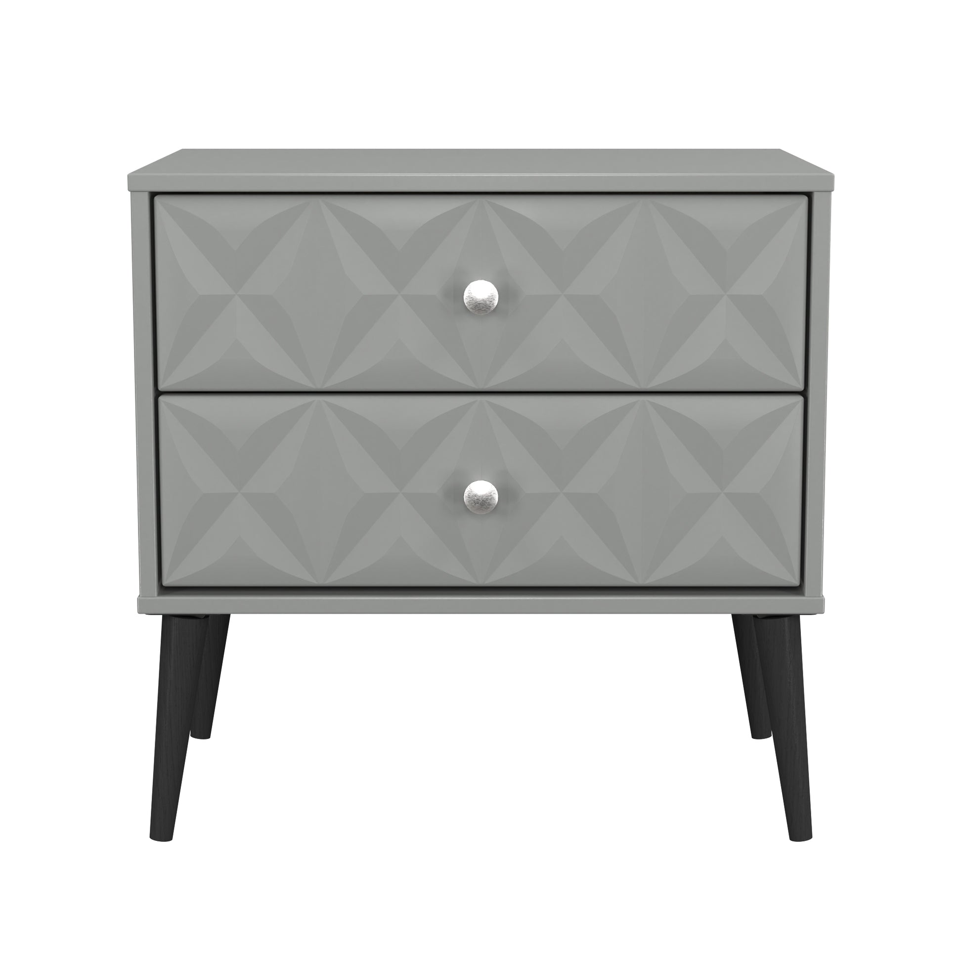 Pixel 2 Drawer Bedside Cabinet in Dusk Grey for Sale