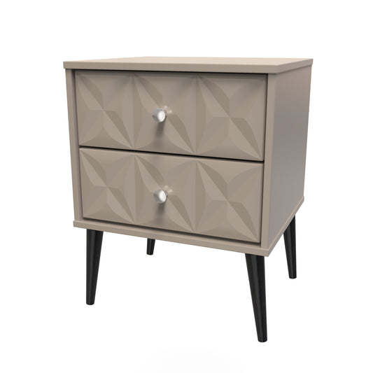 Pixel 2 Drawer Bedside Cabinet in Mushroom Matt Colour