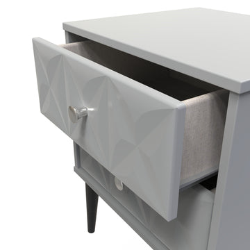 Pixel 2 Drawer Bedside Cabinet in Shadow Matt 