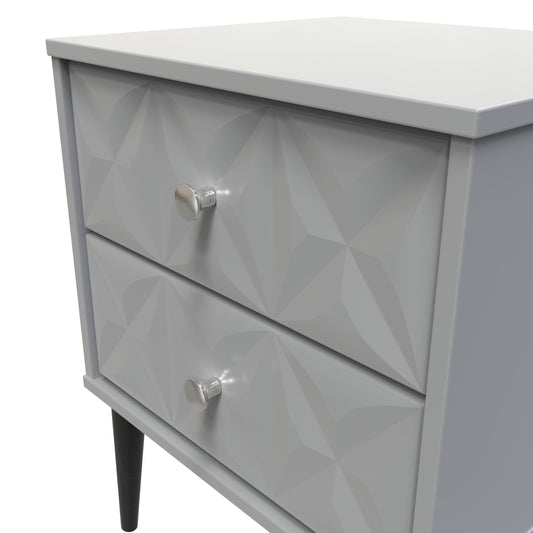 Pixel 2 Drawer Bedside Cabinet in Shadow Matt Colour
