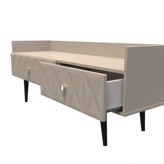 Pixel 2 Drawer Coffee TV Unit in Mushroom Colour