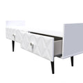 Pixel 2 Drawer Coffee Table in White Matt Colour