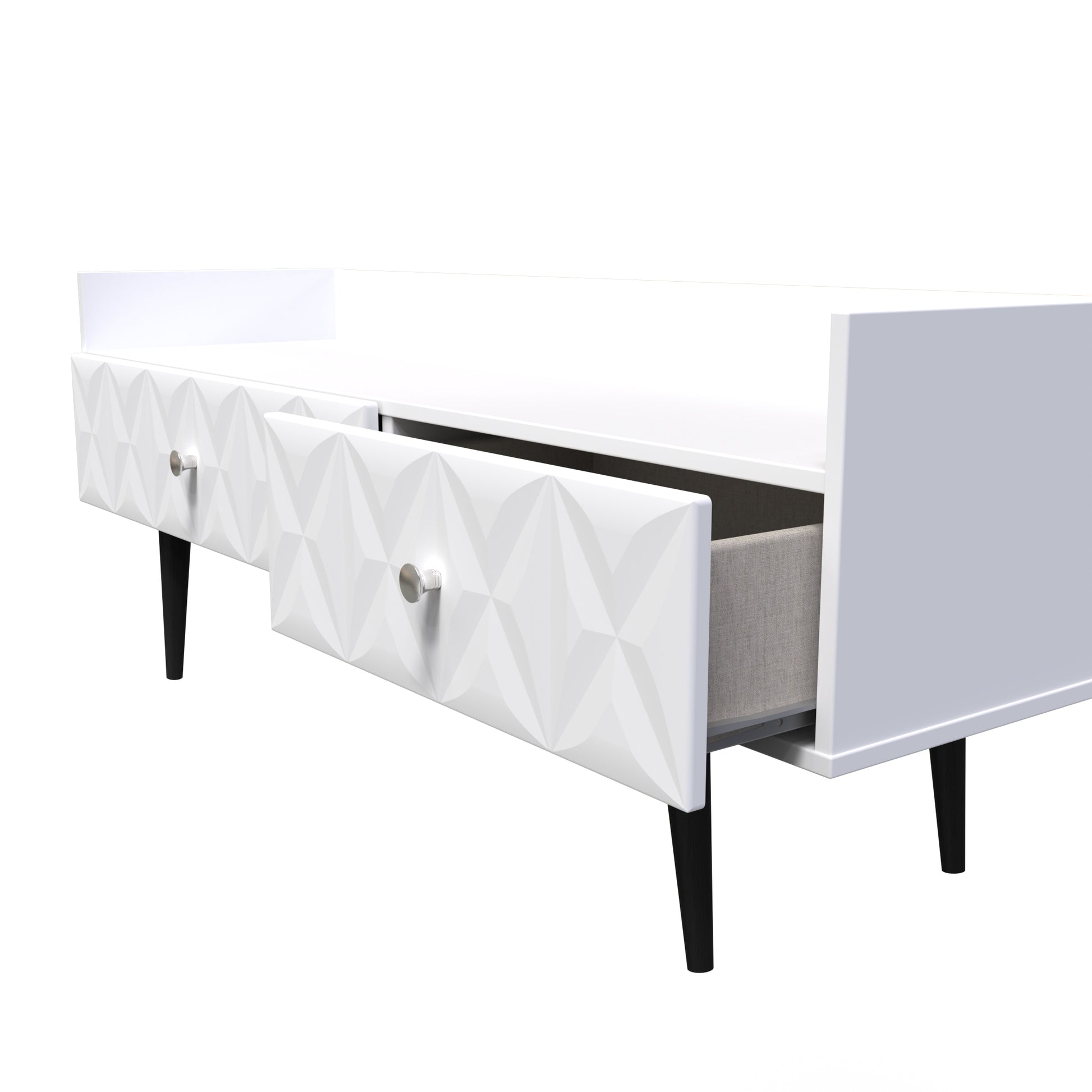 Pixel 2 Drawer Coffee Table in White Matt Colour