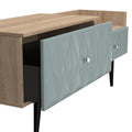 Pixel 2 Drawer TV Console Unit in Duck and Bardolino Oak