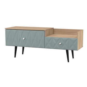 Pixel 2 Drawer TV Console Unit in Duck and Bardolino Oak for sale