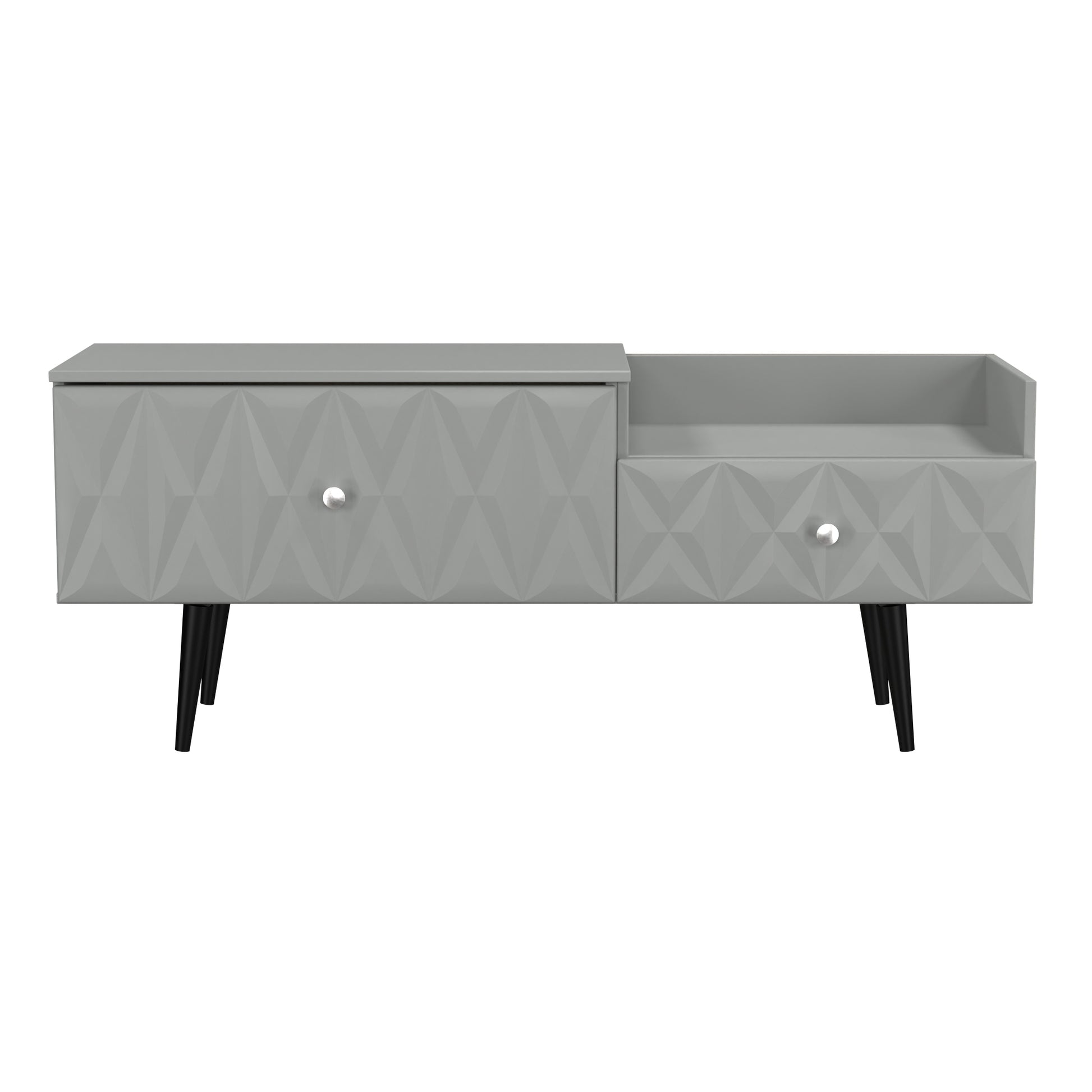 Pixel 2 Drawer TV Console Unit in Dusk Grey