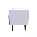 Pixel 2 Drawer TV Console Unit in Indigo Blue and White Matt