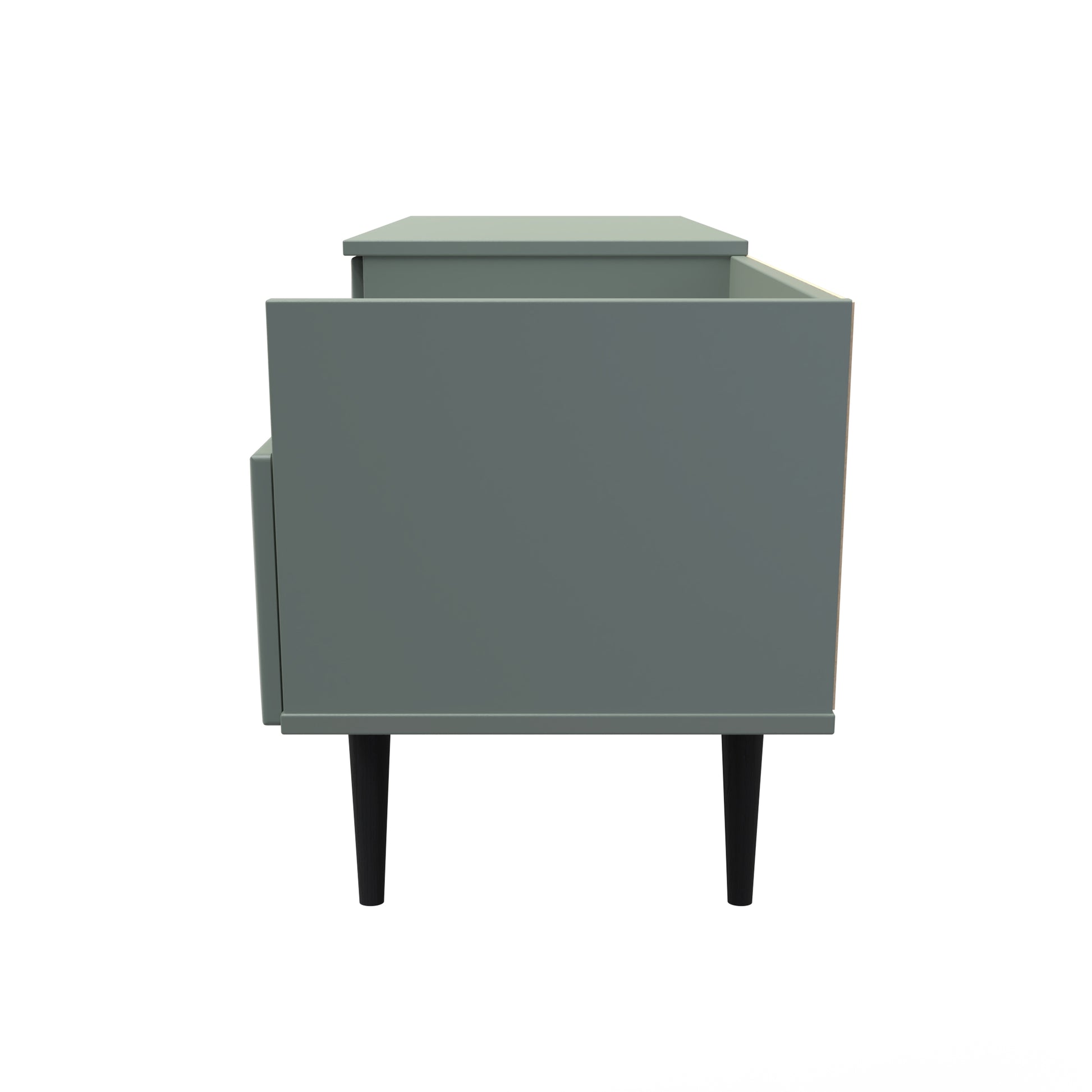 Pixel 2 Drawer TV Console Unit in Reed Green