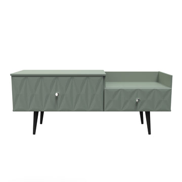 Pixel 2 Drawer TV Console Unit in Reed Green Colour