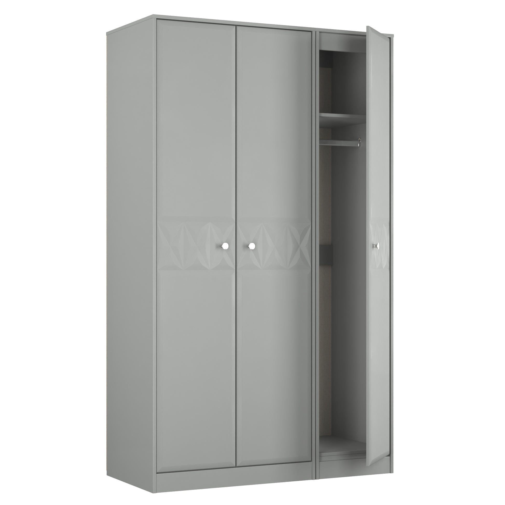 Pixel 3 Door Wardrobe in Dusk Grey 