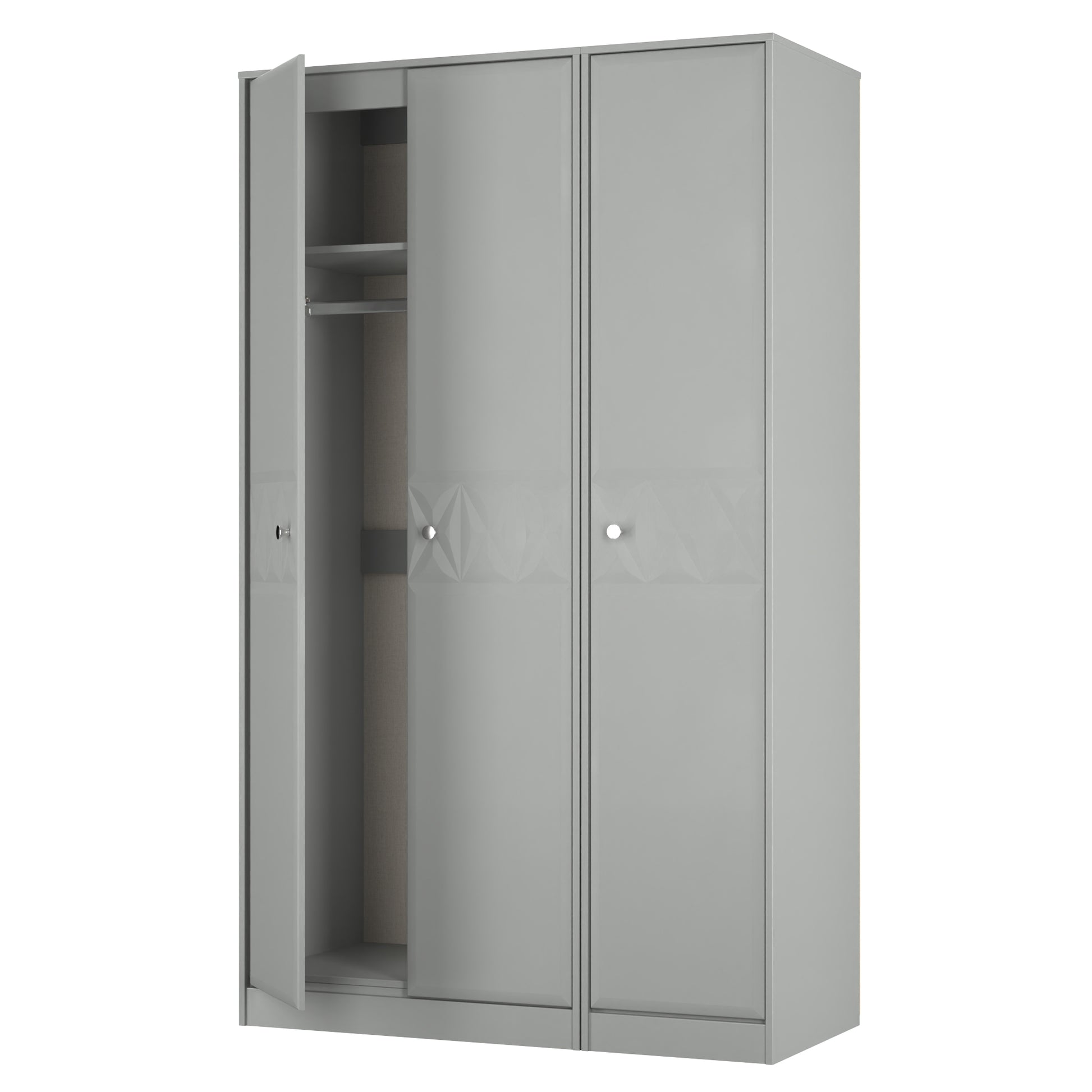 Pixel 3 Door Wardrobe in Dusk Grey Colour for Sale