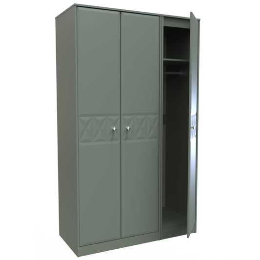 Pixel 3 Door Wardrobe in Reed Green 