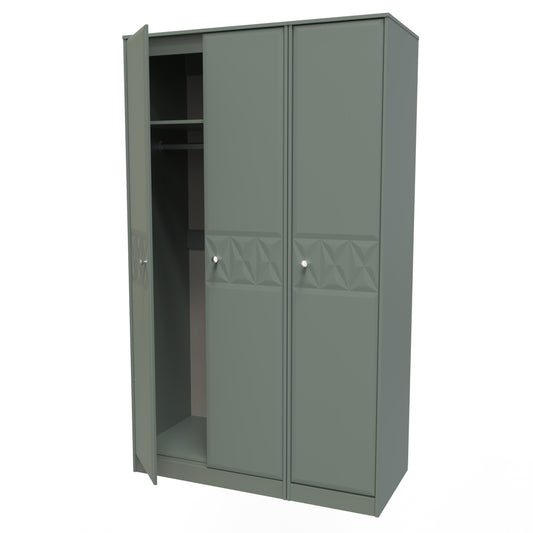 Pixel 3 Door Wardrobe in Reed Green Colour