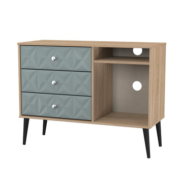 Pixel 3 Drawer TV Unit in Duck & Bardolino Oak