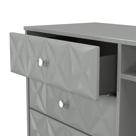 Pixel 3 Drawer TV Unit in Dusk Grey Colour Online 