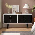 Pixel 4 Drawer Bed Box in Deep Black & White Matt Colour