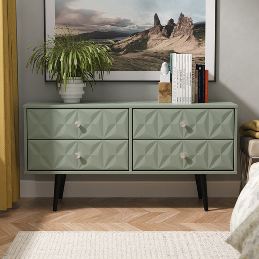 Pixel 4 Drawer Bed Box in Reed Green Colour