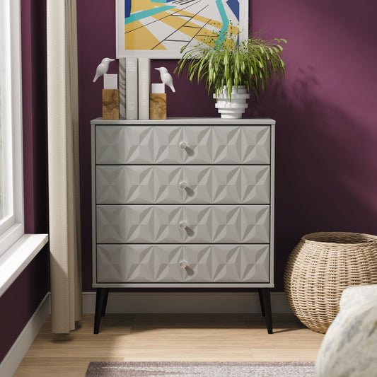 Pixel 4 Drawer Chest in Dusk Grey Colour
