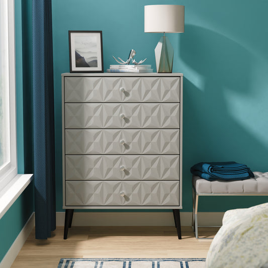 Pixel 5 Drawer Chest in Dusk Grey 