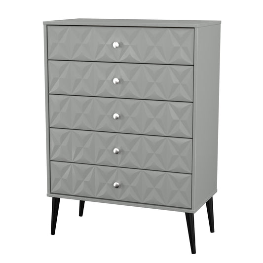 Pixel 5 Drawer Chest in Dusk Grey Colour
