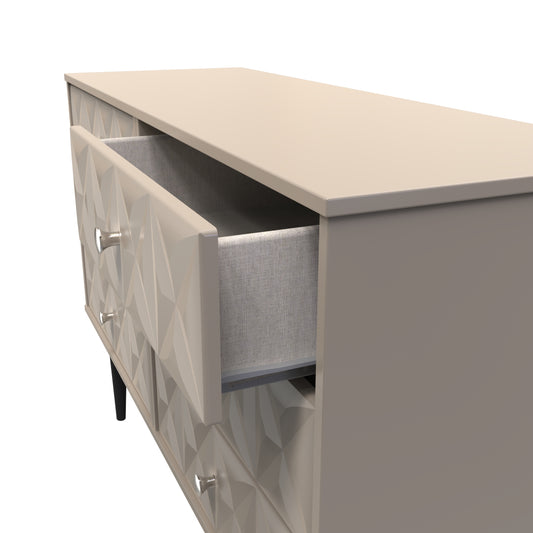 Pixel 6 Drawer Midi Chest in Mushroom Matt Colour