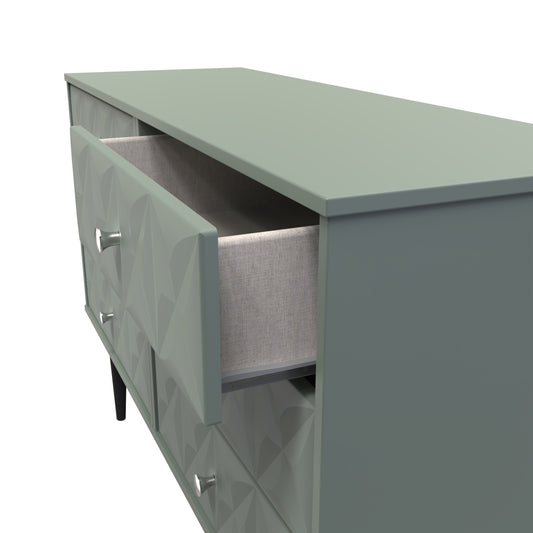 Pixel 6 Drawer Midi Chest in Reed Green Colour