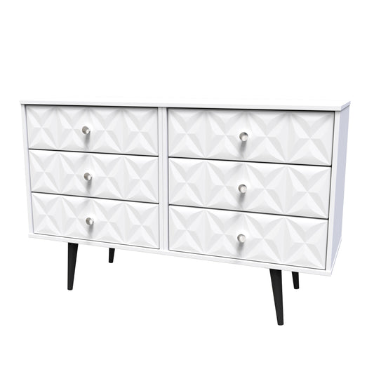 Pixel 6 Drawer Midi Chest in White Matt 