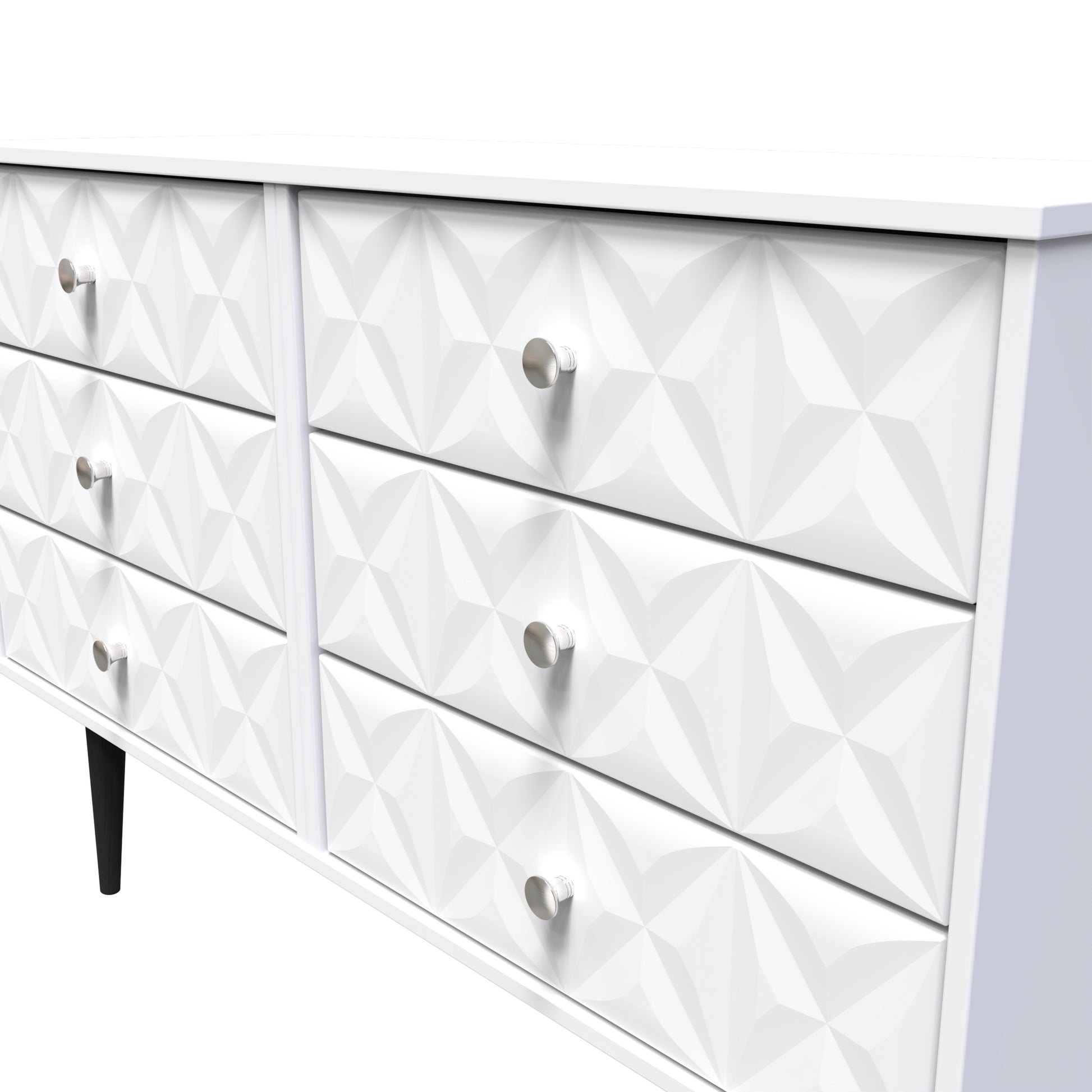 Pixel 6 Drawer Midi Chest in White Matt Colour for Sale