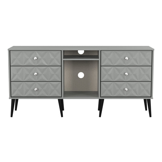 Pixel 6 Drawer TV Console Unit in Dusk Grey Colour