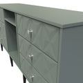 Pixel 6 Drawer TV Console Unit in Reed Green 
