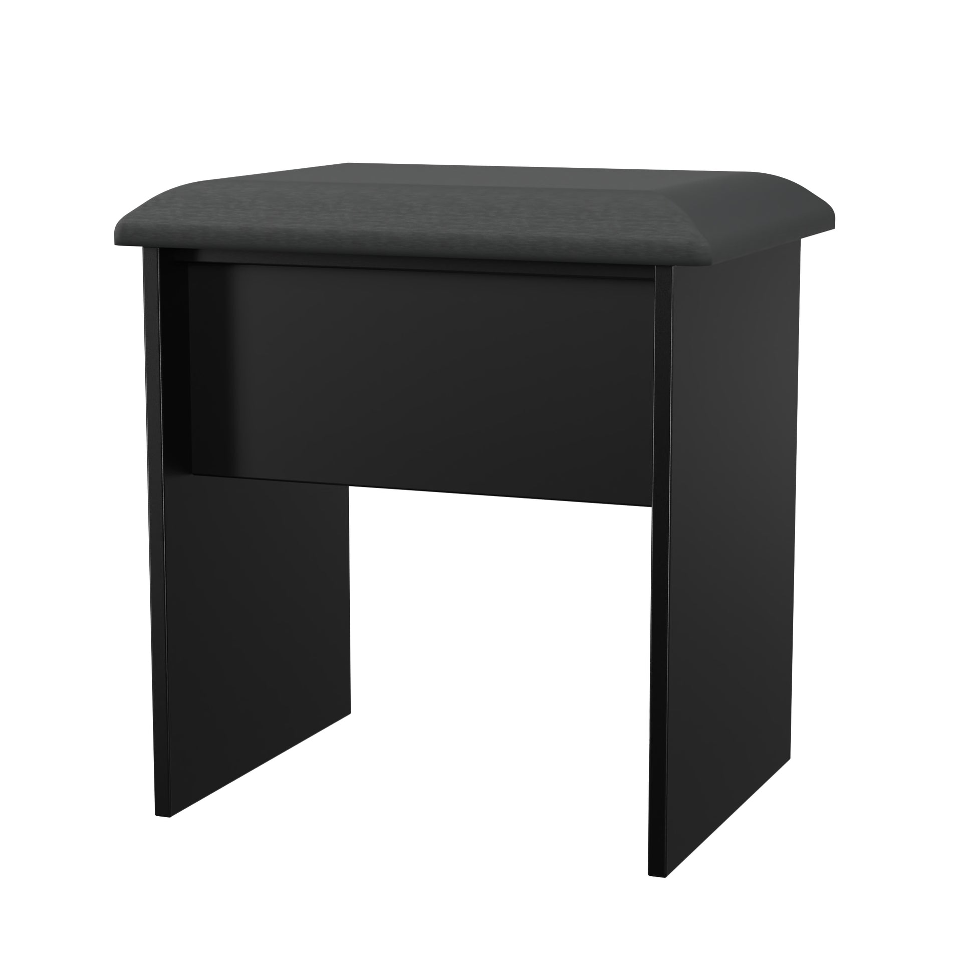 Pixel Padded Dressing Stool in Black 
