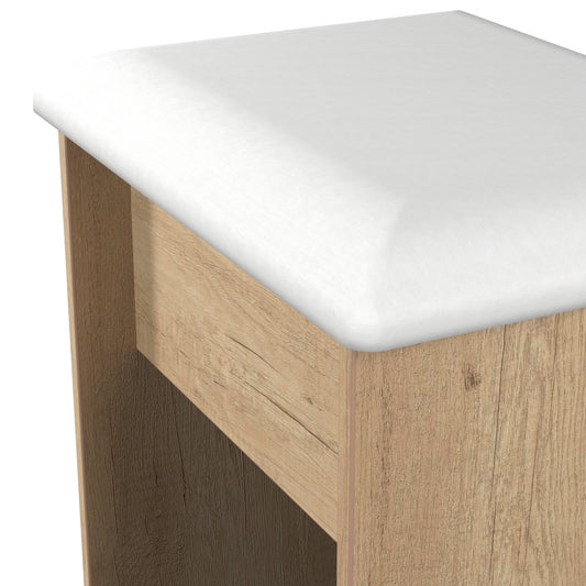 Pixel Padded Dressing Stool in Nebraska Oak Colour